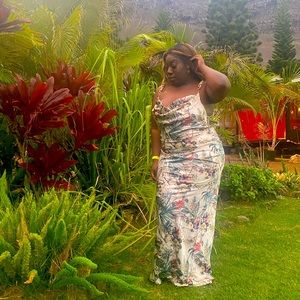 Floral Chain Maxi Dress